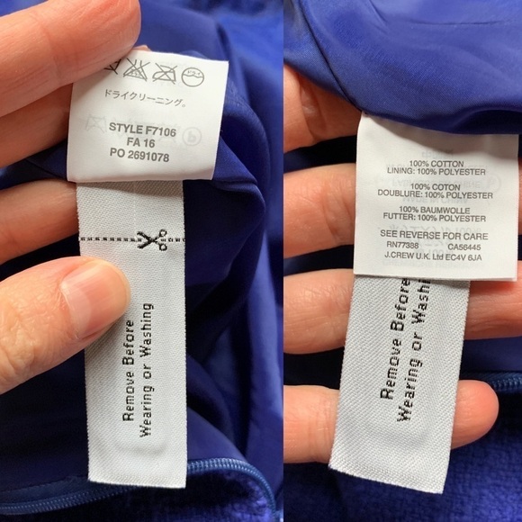 J. Crew Tweed Fringe Pencil Skirt Azure Blue 2 - Picture 7 of 7